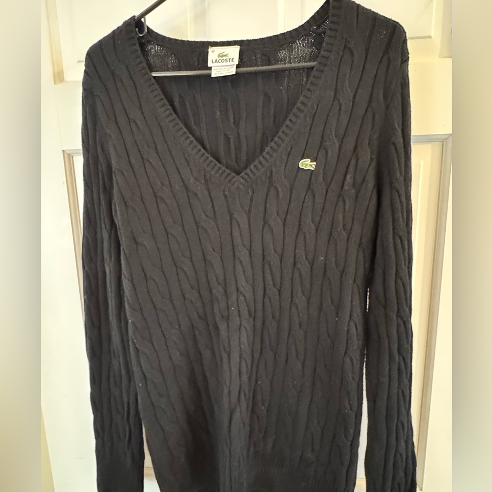 Lacoste Black Knit Sweater